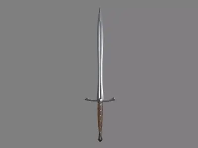 Leather bound sword Low-poly 3D model