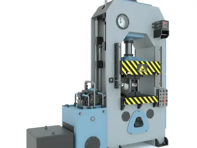 Industrial machine tool hydraulic press P474 3D model