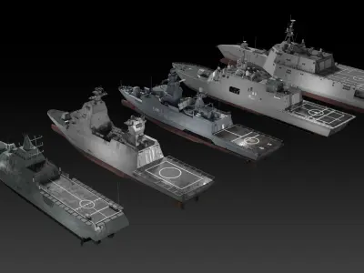 Modern corvette collection 3D Model Pack