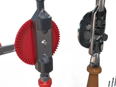 Hand drill manual traditional tool 3d models 3D model