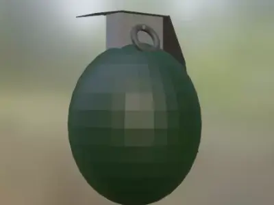 grenade bomb with metal handle Free 3D model
