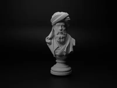 Ottoman Sipahi Bust Chess 3D print model shop