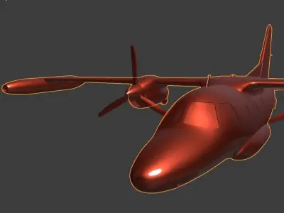 MITSUBISHI MU-2J READY FOR 3D PRINTING 3D print model