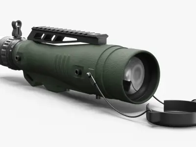 Long-Range Observation Scope Olive Green 3D model