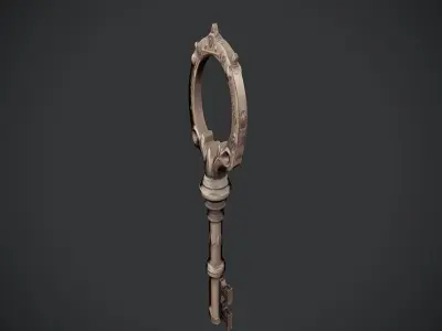 ornate antique key 3D model