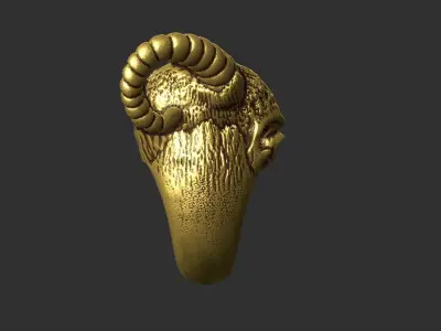 Skull King Ring 1 3D print model