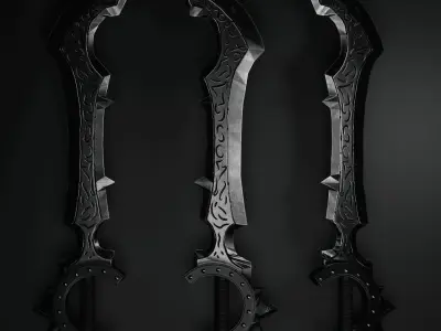 Stylized Low Poly Sword Free low-poly 3D model