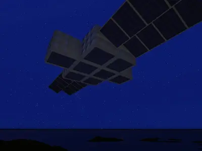 Modular Station Free low-poly 3D model