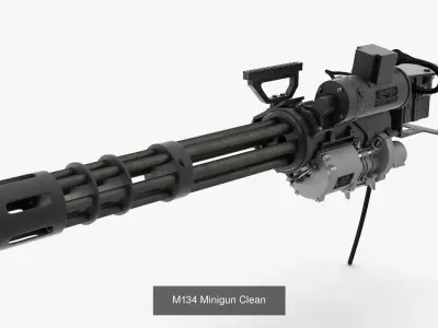 M134 Minigun Collection 3D Model Pack