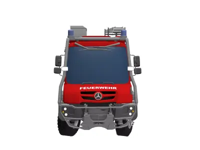 Mercedes Unimog U535 Fire Truck  3D model