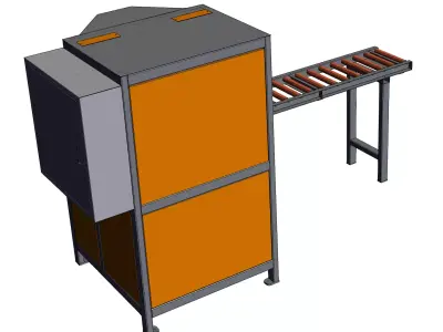 45-degree aluminum sawing equipment 3D model