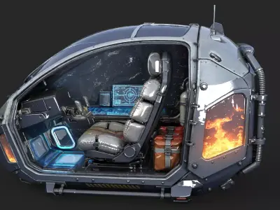 Spacecraft Cockpit 2 High Detail 3D model