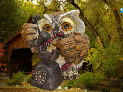 Owl Photogrammetry Low-poly 3D model