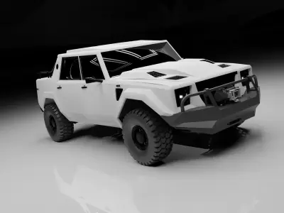 off road suv 4x4  Low-poly 3D model