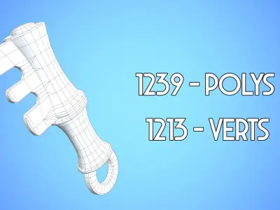 KEY CARTOON STYLIZED Low-poly 3D model