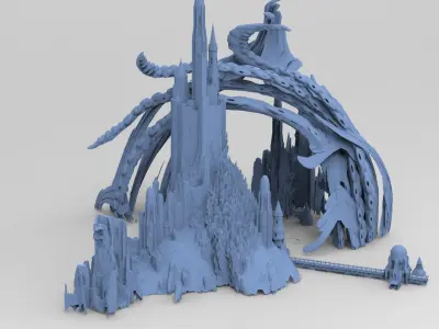 Tower of the Castle Ridges part top 2 3D model