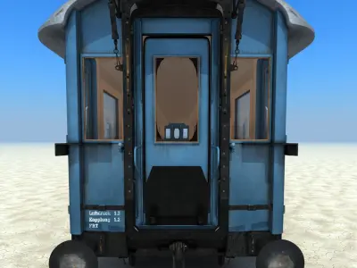 Old Passenger Train 3 3D model