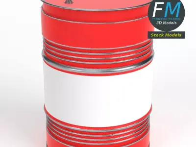 Oil drum barrel 3D model