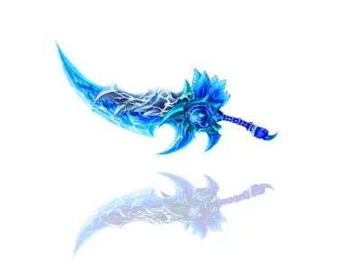Frozen Bone Sword Low-poly 3D model