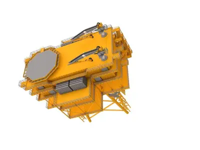 Offshore Wind Farm Substation 3D model purchase