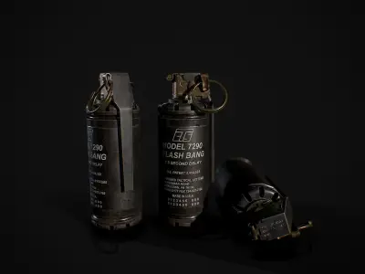 FlashBang 7290 Low-poly 3D model
