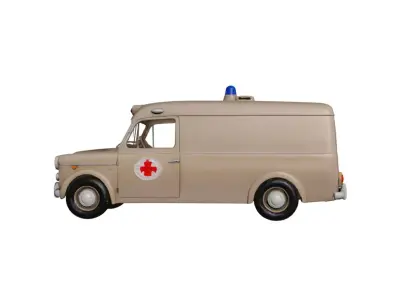 1950 Vintage Ambulance Classic Emergency Response Vehicle 3D model