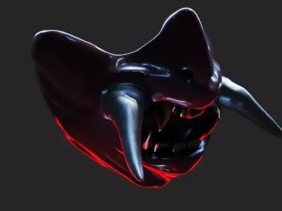 Red Mask  for working with 3D models 3D model