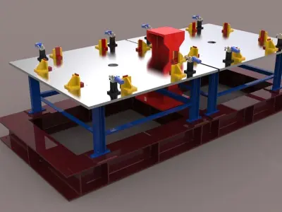 Welding Jigs Water Tank Cover Free 3D model