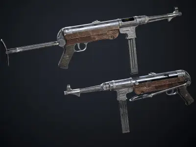 MP 40  Low-poly 3D model