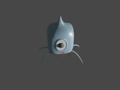 Robot 1 eye rigged animated and game ready Low-poly 3D model