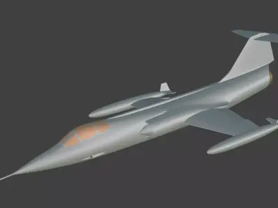 Lockheed F-104 Starfighter 3D print model