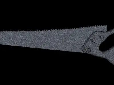 Handsaw High Poly saw blade 3D model