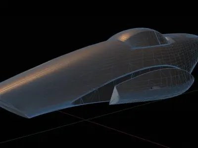Plane Sci Fi Free 3D model