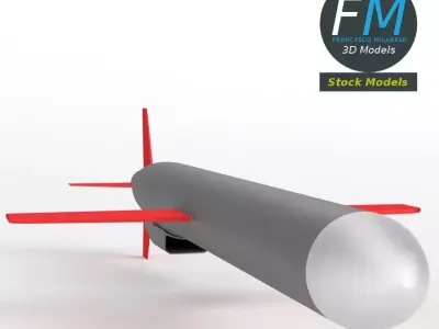 Stylized Cruise Missile 3D model