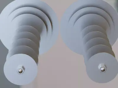 WIFI Antennas 2412MHz and 2472MHz Lunokhod Free low-poly 3D model