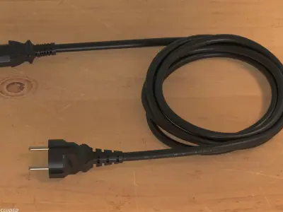 PC Power Cord Europe 3D model