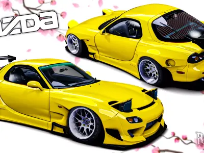 Rocket Bunny V3 RX7 Bodykit 3D model