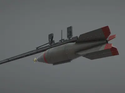 JP Rocket Type3 Mk28 Low-poly 3D model