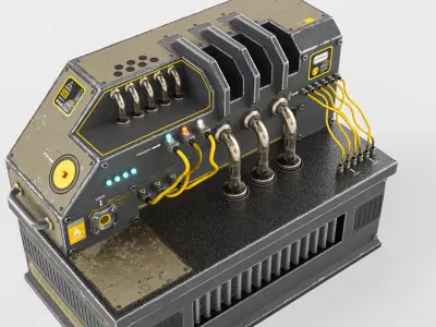 Sci-Fi Generator Low-poly 3D model purchase