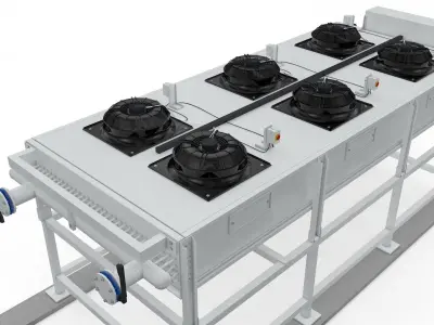 Industrial Radiator Chiller Cooler 3D model