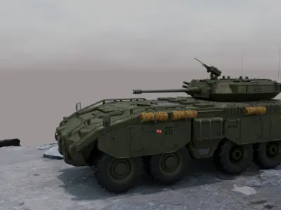 Armoured infantry tank Low-poly 3D model