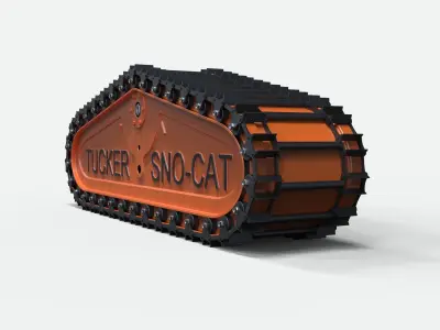 Steel track from Tucker SnoCat 3D model