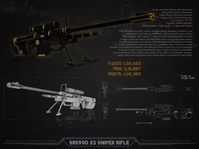 Sniper Rifle 3D model