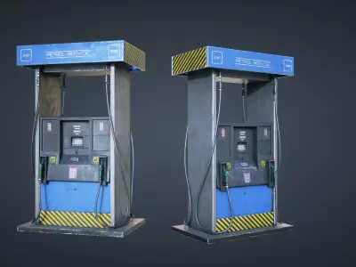 Gas Pump Low-poly 3D model buy