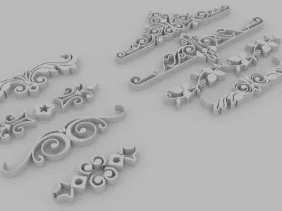 Dividers 03 - Printable set of 8  3D print model