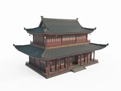 Asian Ancient Grand Palace 3D model
