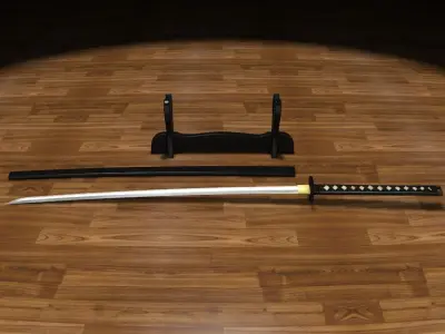 Katana musashi high poly 3D model