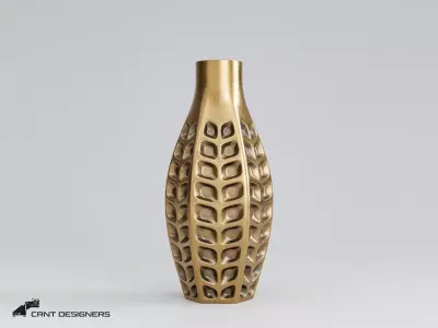 Geometric Leaf Vase - Antique Vase  3D model