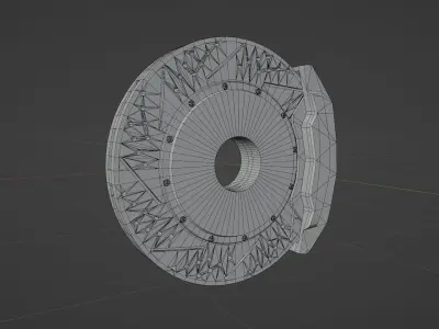 Car brake ventilated Free 3D model