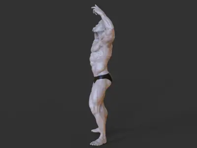 Bodybuilder Pose 3D print model 2